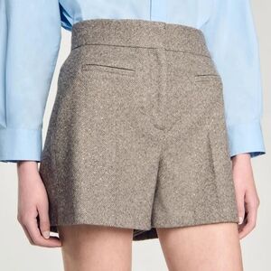 Never worn - SANDRO Embellished Tweed Shorts